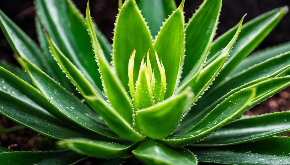 Image showing a healthy Aloe Vera plant with vibrant green leaves